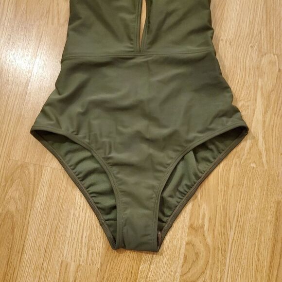 Ted Baker Pikaa Halter Swimsuit Khaki (Olive)- NEW - Picture 7 of 15